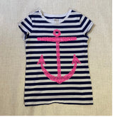 Pink Sequin Anchor Tee